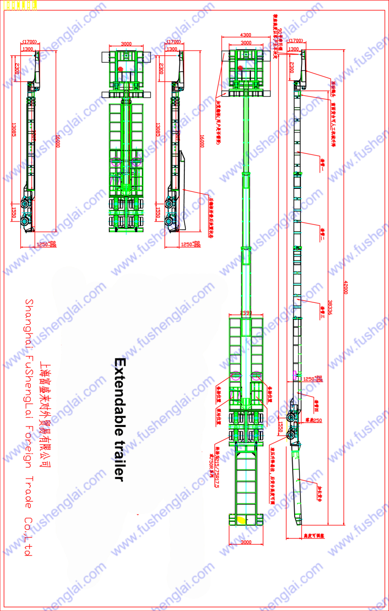 china extendable trailer