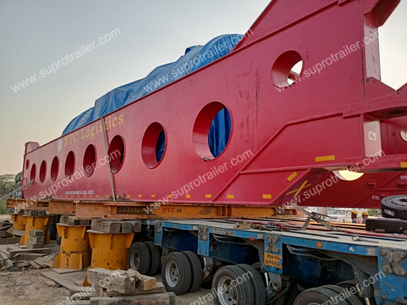 girder bridge trailer with hydraulic modular trailer