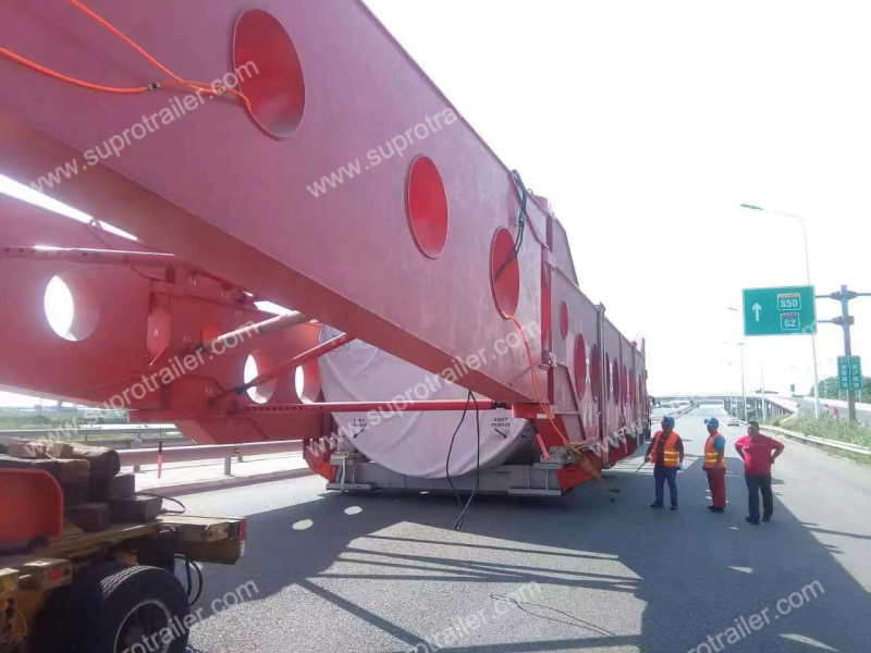 girder bridge trailer with hydraulic modular trailer