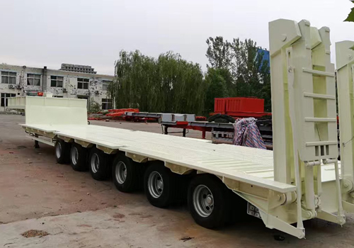 Modo de dirección manual del remolque de cama baja de 6 ejes