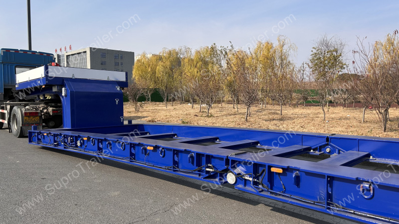 Frame-Type & Hydraulic Lifting Gooseneck Low Bed Trailer