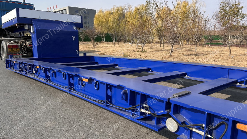 Frame-Type & Hydraulic Lifting Gooseneck Low Bed Trailer