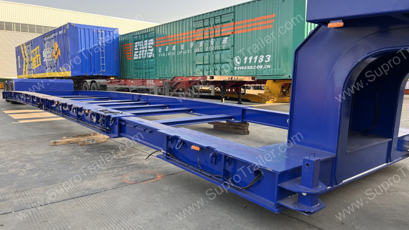 Frame-Type & Hydraulic Lifting Gooseneck Low Bed Trailer