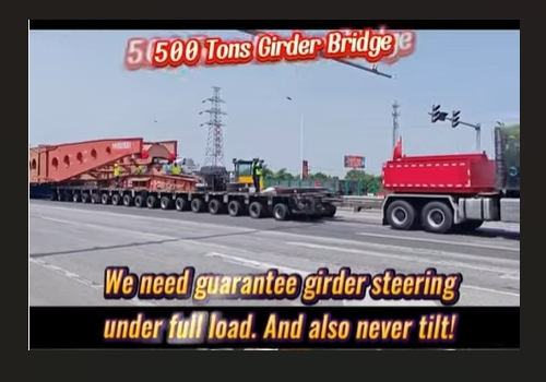 Pont à poutres de 500 tonnes ! Réponse rapide du plateau tournant et aucune inclinaison même en pleine charge !