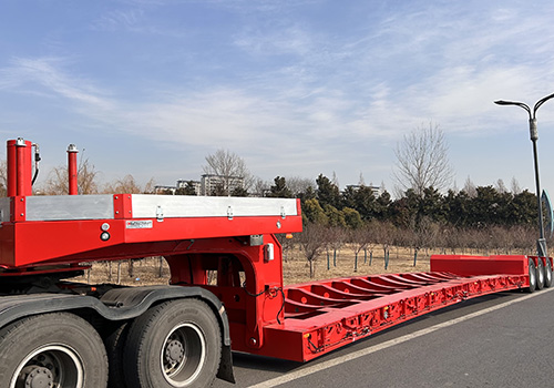 Remorque Lowboy à col de cygne détachable et pont de navire