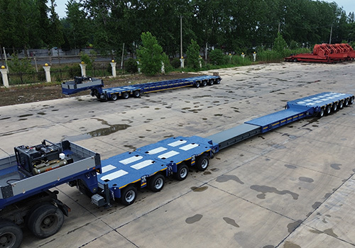 Cabeça destacável, largura 1,4 m, de 7 m a 11 m, carga de 150 toneladas, drop deck bed