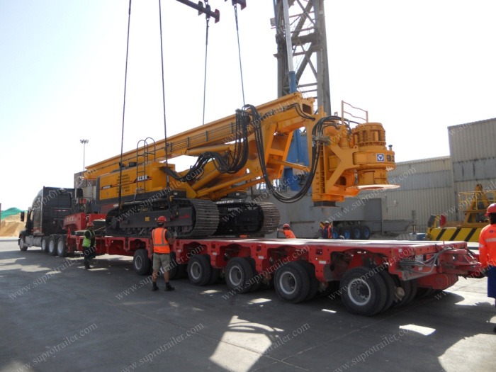 Nicolas hydraulic modular trailer with spacer