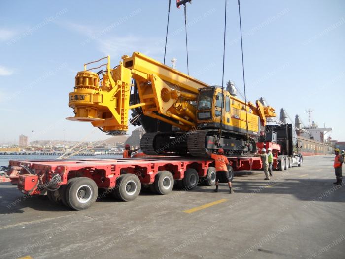 Nicolas hydraulic modular trailer with spacer