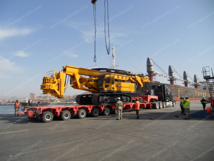 Nicolas hydraulic modular trailer with spacer