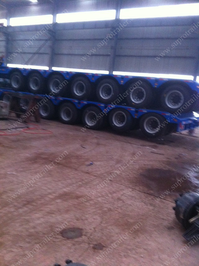 7 axles low bed trailer