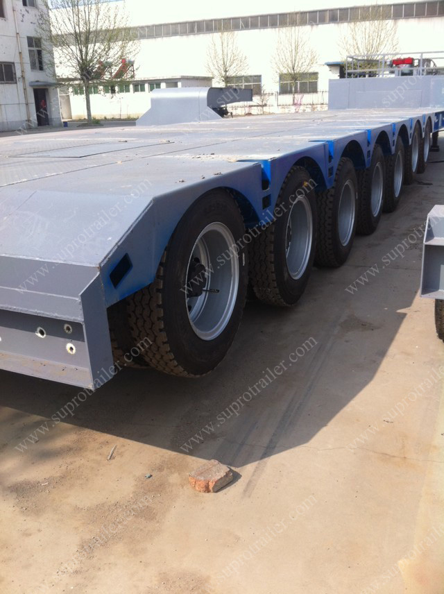 7 axles low bed trailer