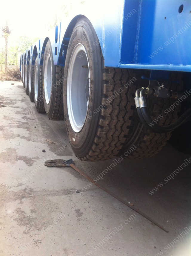 7 axles low bed trailer