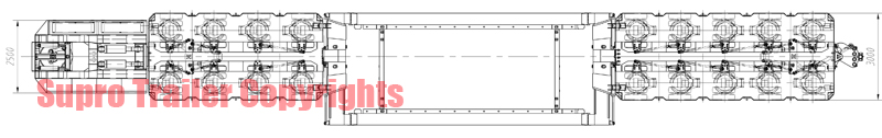 Extendable drop deck bed for Hydraulic modular trailer