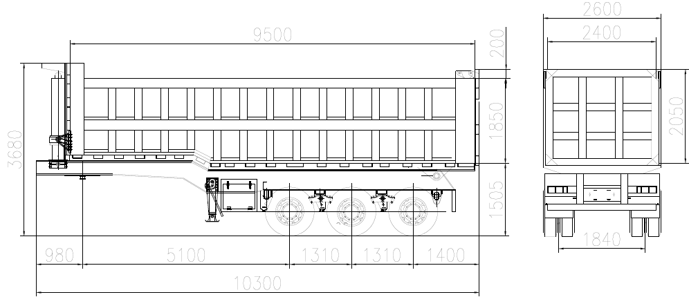 rear tipper trailer