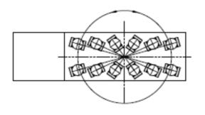 Steering of self propelled modular trailer