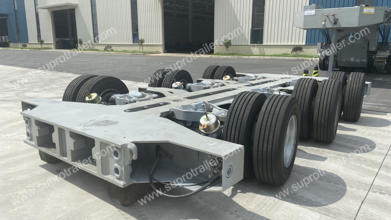 hydraulic suspension windmill tower semi trailer