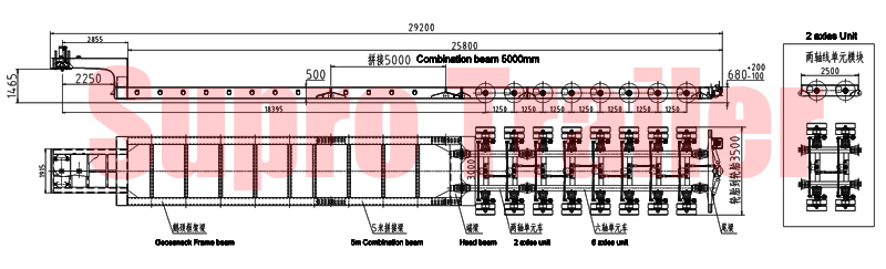 drawing of hydraulic suspension windmill tower semi trailer