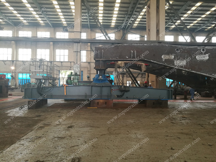 girder bridge front operation platform