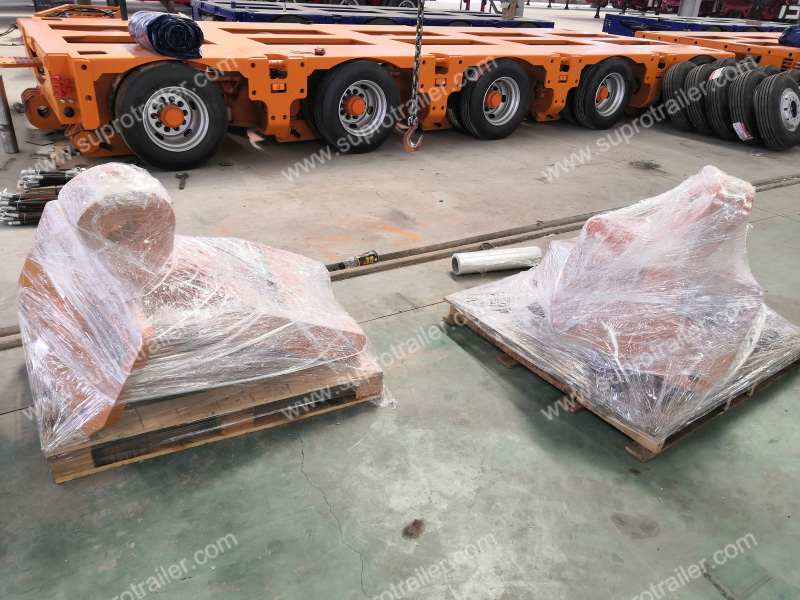 accessories shipment of hydraulic modular trailer
