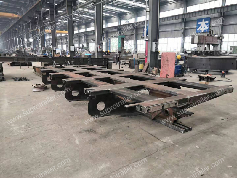 hydraulic modular trailer frame welding