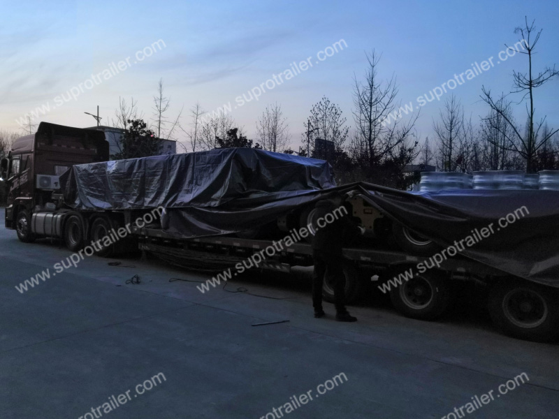 shipment of hydraulic modular trailer