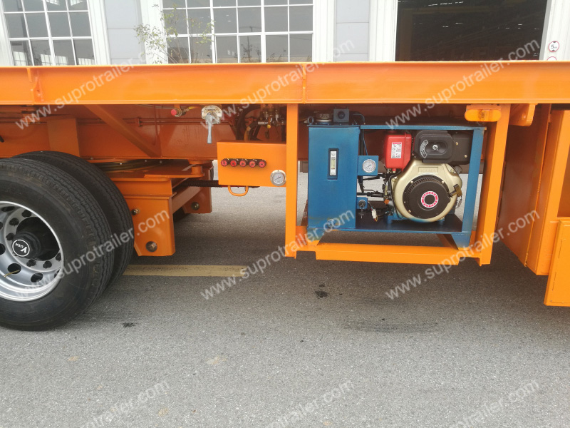 power pack for windmill turbine blade trailer