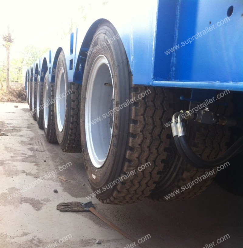 multi axles low bed trailer