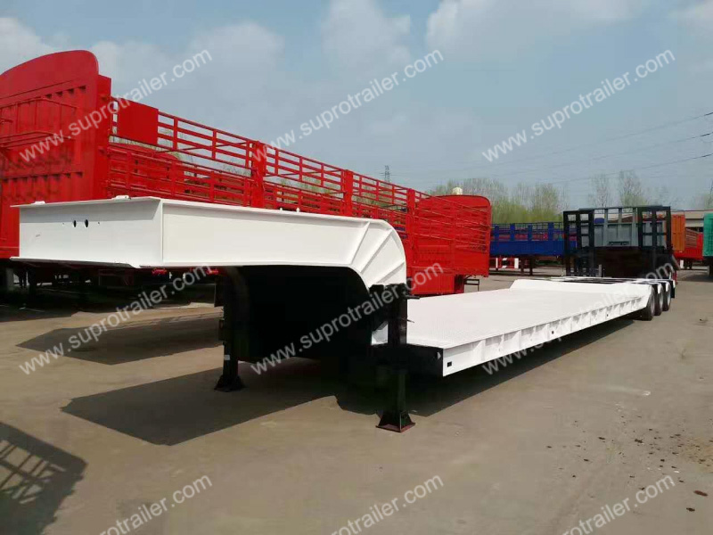 3 lines 6 axles lowboy trailer