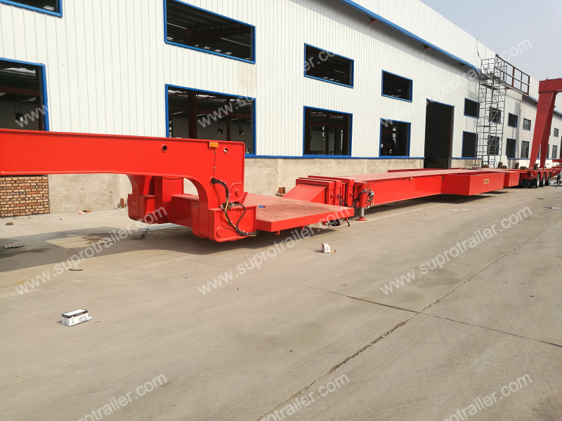 hydraulic modular trailer with telescoping beam