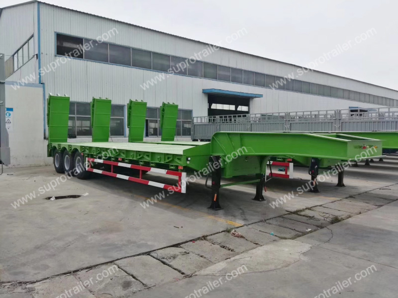 3 axles low bed trailer