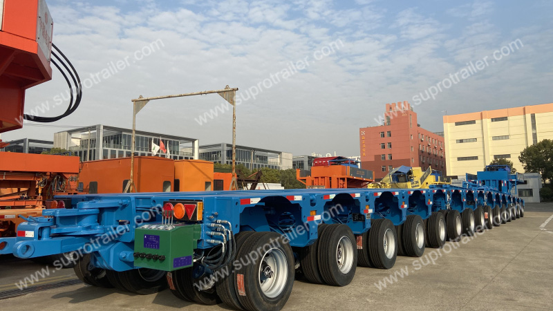 multi axles hydraulic suspension modular trailer