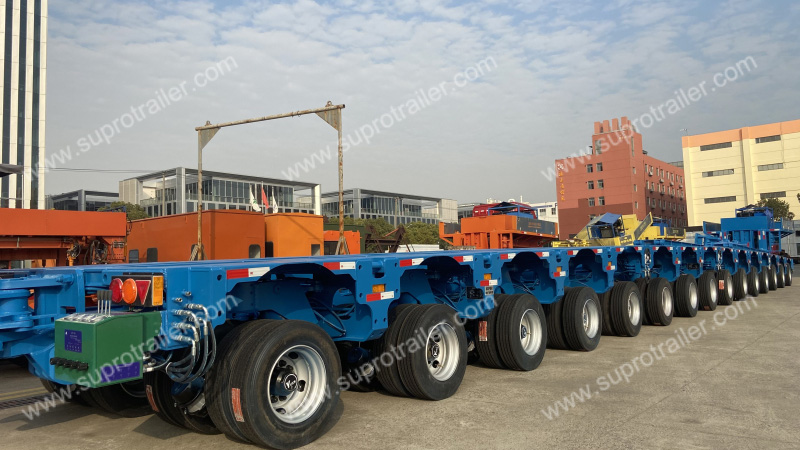 multi axles hydraulic suspension modular trailer