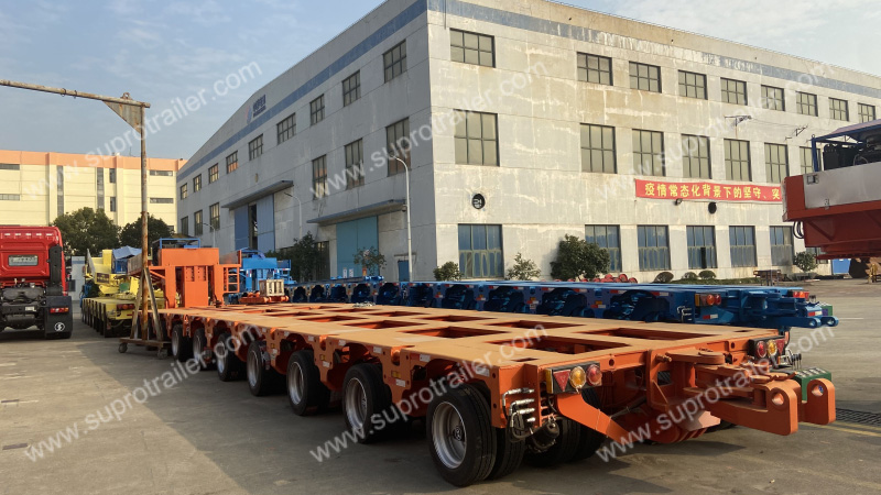 multi axles hydraulic suspension modular trailer