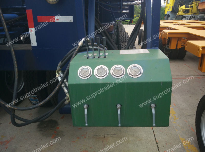 control panel of multi axles hydraulic platform modular trailer