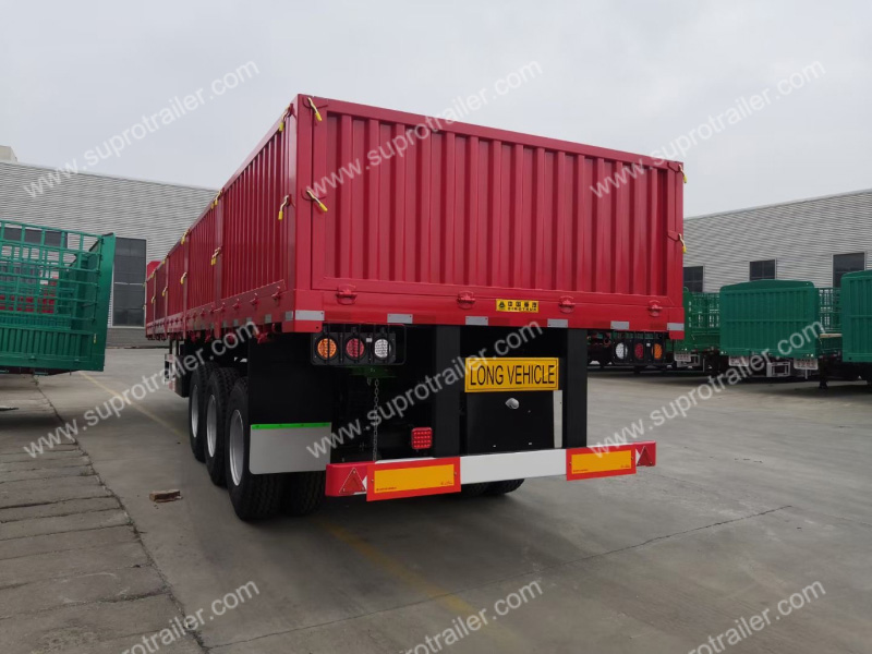 side wall low bed trailer 