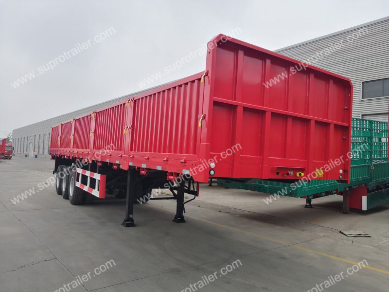 side wall low bed trailer 