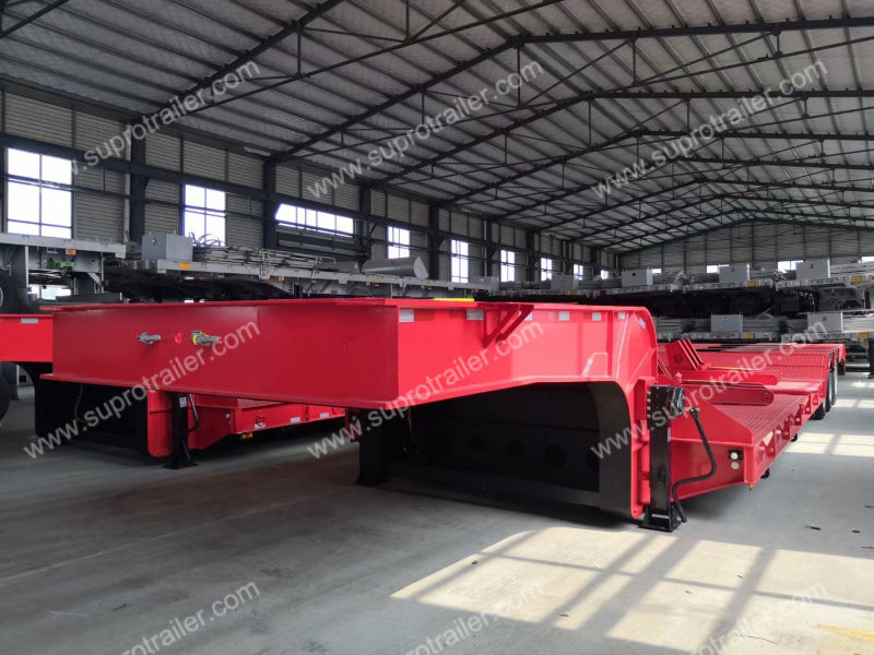 100 tons 3 axles low bed trailer