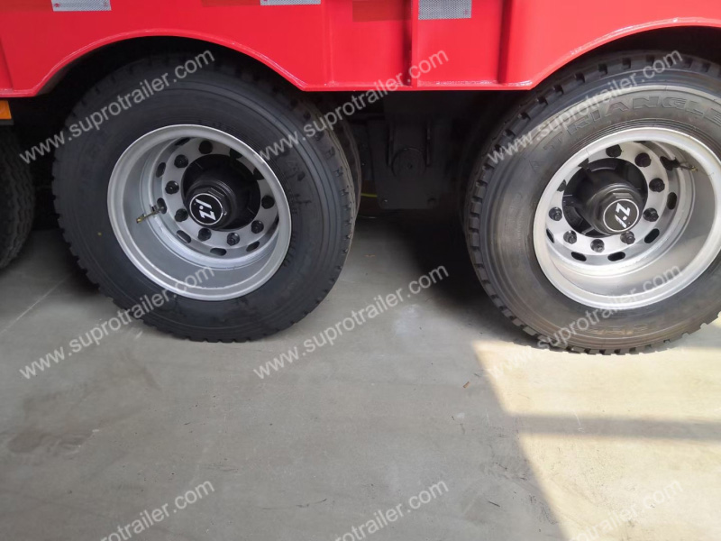 100 tons 3 axles low bed trailer