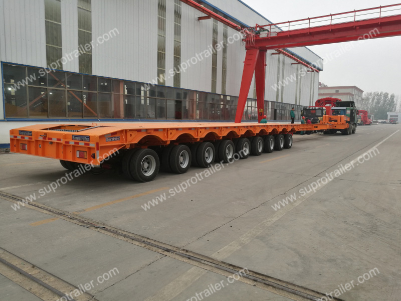 hydraulic suspension multi axles low bed trailer