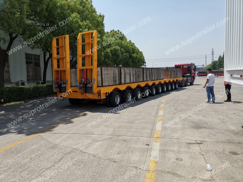 air suspension multi axles low bed trailer