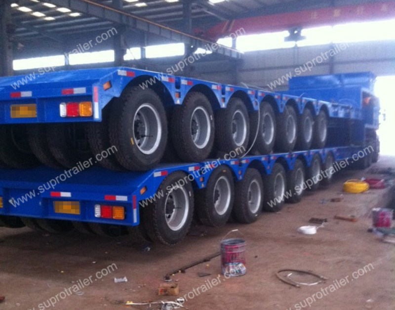 automatic steering multi axles low bed trailer