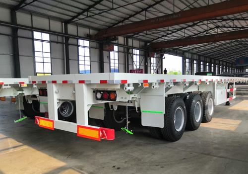 3 Axles Flatbed Container Trailer