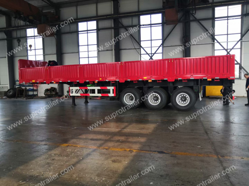 3 axles sidewall semi trailer