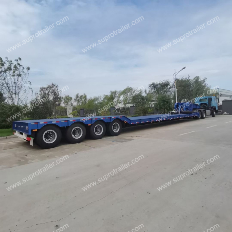 4 axles detachable gooseneck lowbed trailer