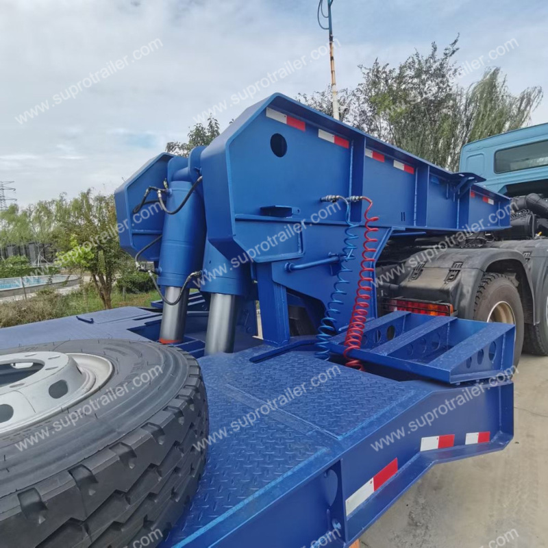 4 axles detachable gooseneck lowbed trailer