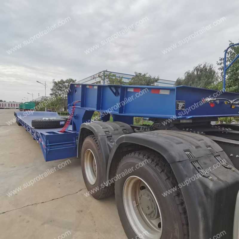 4 axles detachable gooseneck lowbed trailer