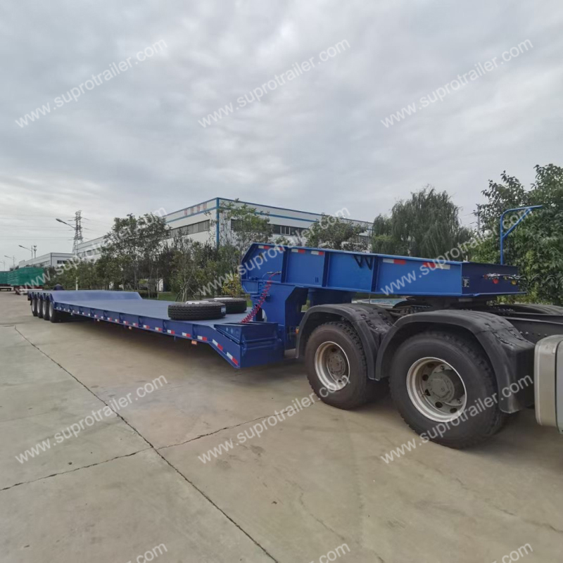 4 axles detachable gooseneck lowbed trailer