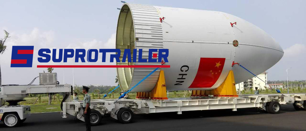 customized hydraulic modular trailer for rocket transport