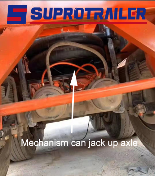 multi axle low bed trailer jack up axle