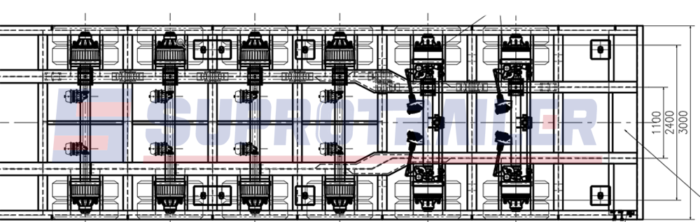 self steering axle multi axle low bed trailer